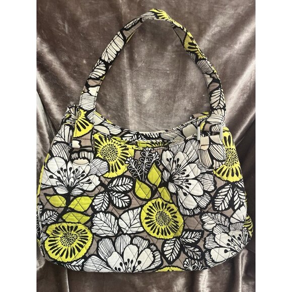 Vera Bradley Retired Emily Satchel Citron Quilted Shoulder Purse NICE SEE PHOTOS - Picture 2 of 16